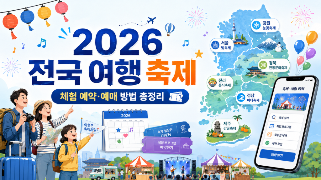 2026 전국 여행 축제 체험 예약 예매 방법 총정리 대표 이미지